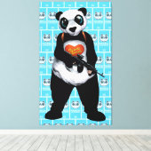 Suicide Squad | Panda Canvas Afdruk (Insitu (Houten vloer))