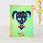 Suicide Squad | Pictogram Harley Quinn Head Kaart (Gele Bloem)