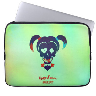 Suicide Squad Pictogram Harley Quinn Head Laptop Sleeve