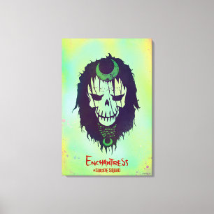 Suicide Squad Pictogram van het hoofd van de bet Canvas Afdruk