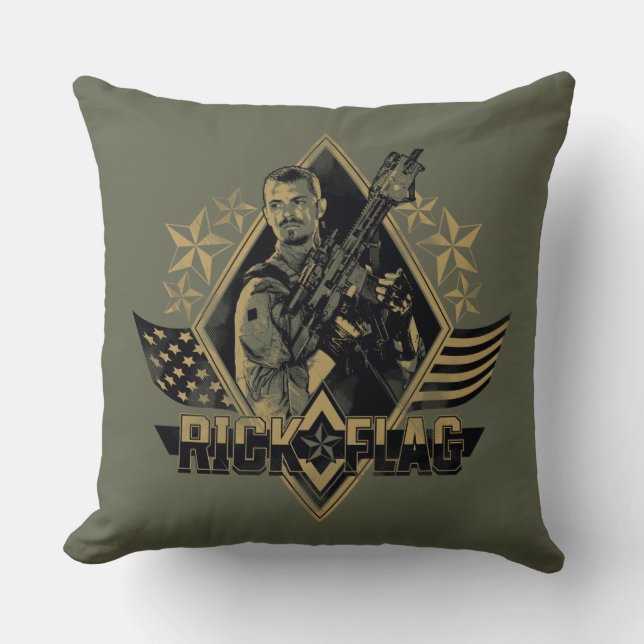 Suicide Squad | Rick Flag Badge Kussen (Voorkant)