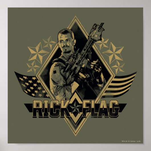 Suicide Squad | Rick Flag Badge Poster (Voorkant)
