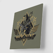 Suicide Squad | Rick Flag Badge Vierkante Klok (Hoek)