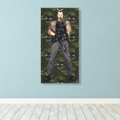 Suicide Squad | Rick Flag Comic Book Art Canvas Afdruk (Insitu (Houten vloer))