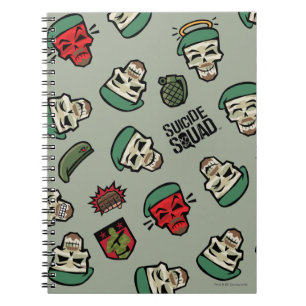 Suicide Squad Rick Flag Emoji Patroon Notitieboek