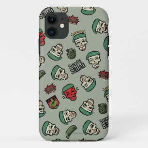 Suicide Squad   Rick Flag Emoji Pattern iPhone 11 Hoesje