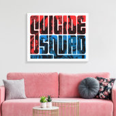 Suicide Squad | Rode en blauwe Logo Canvas Afdruk (Insitu (Woonkamer))