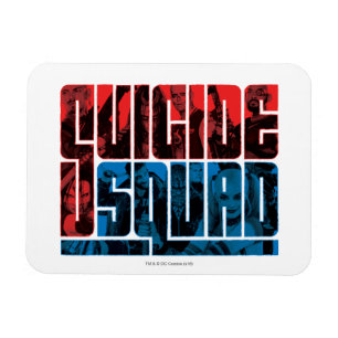 Suicide Squad   Rode en blauwe Logo Magneet