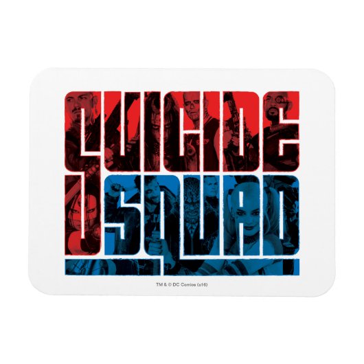 Suicide Squad | Rode en blauwe Logo Magneet (Horizontaal)