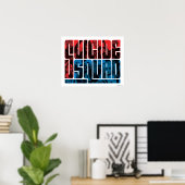 Suicide Squad | Rode en blauwe Logo Poster (Thuiskantoor)