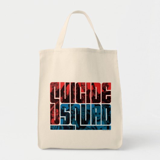 Suicide Squad | Rode en blauwe Logo Tote Bag (Voorkant)