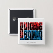 Suicide Squad | Rode en blauwe Logo Vierkante Button 5,1 Cm (Voorkant /achterkant)
