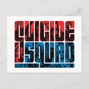 Suicide Squad   Rood en blauw Logo Briefkaart
