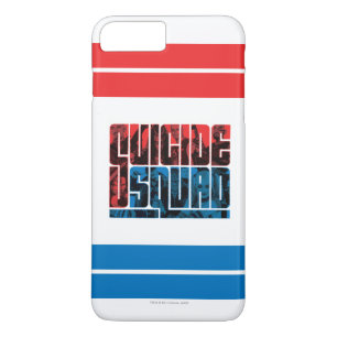 Suicide Squad   Rood en blauw Logo iPhone 8 Plus / 7 Plus Hoesje