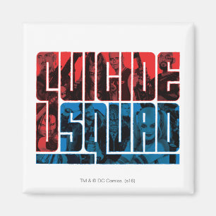 Suicide Squad   Rood en blauw Logo Magneet