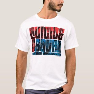 Suicide Squad   Rood en blauw Logo T-shirt