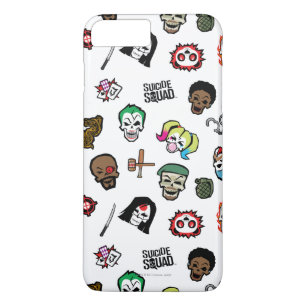 Suicide Squad Suicide Squad Emoji Pattern iPhone 8 Plus / 7 Plus Hoesje