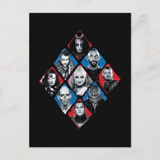 Suicide Squad | Task Force X Checkered Diamond Briefkaart (Voorkant)