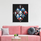 Suicide Squad | Task Force X Checkered Diamond Canvas Afdruk (Insitu (Woonkamer))