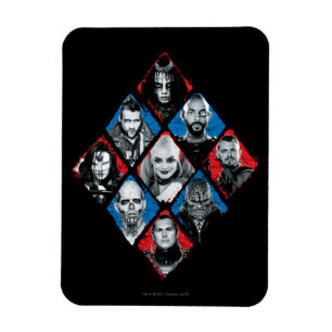 Suicide Squad   Task Force X Checkered Diamond Magneet