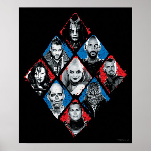 Suicide Squad | Task Force X Checkered Diamond Poster (Voorkant)