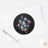 Suicide Squad | Task Force X Checkered Diamond Ronde Sticker (Envelop)