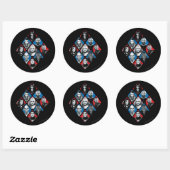 Suicide Squad | Task Force X Checkered Diamond Ronde Sticker (Vel)
