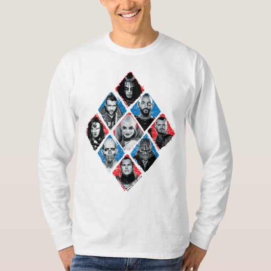 Suicide Squad | Task Force X Checkered Diamond T-shirt (Voorkant)