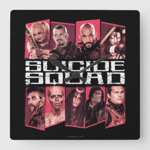 Suicide Squad Task Force X Group Emblem Vierkante Klok