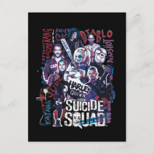 Suicide Squad   Task Force X Typografie Foto Briefkaart
