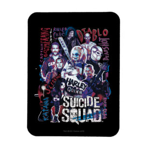 Suicide Squad   Task Force X Typografie Foto Magneet