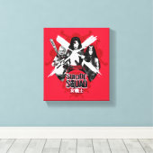 Suicide Squad | Vierkantsmeisjes "Vrouw Warrior" Canvas Afdruk (Insitu (Houten vloer))