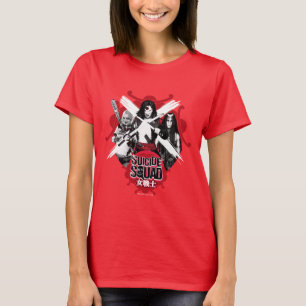 Suicide Squad   Vierkantsmeisjes "Vrouw Warrior" T-shirt