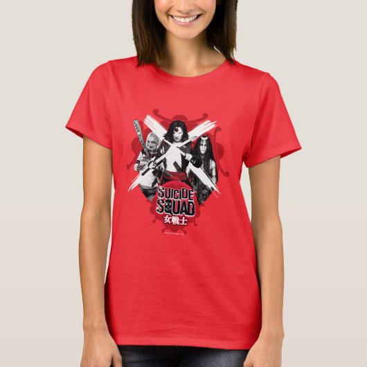 Suicide Squad | Vierkantsmeisjes "Vrouw Warrior" T-shirt (Voorkant)