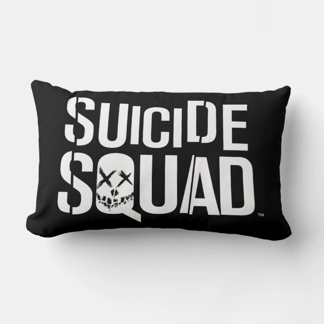 Suicide Squad | Witte Logo Kussen (Voorkant)