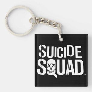 Suicide Squad   Witte Logo Sleutelhanger