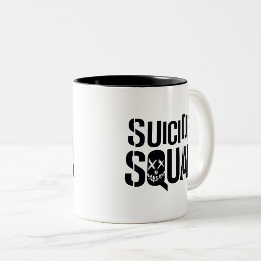 Suicide Squad | Witte Logo Tweekleurige Koffiemok (Voorkant rechts)