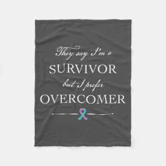 Suicide Survivor - I Prefer Overcomer  Fleece Deken