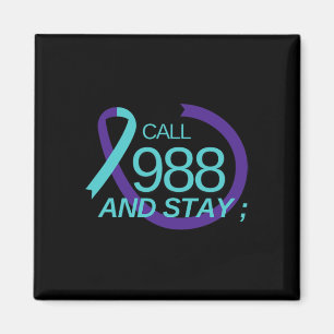 Suïcidepreventie 988 Suïcidepreventie Depressi Magneet