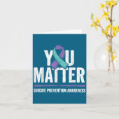 Suicides Prevention Shirts Suicide Awareness  Kaart (Gele Bloem)