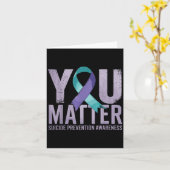 Suicides Prevention Shirts Suicide Awareness  Kaart (Gele Bloem)