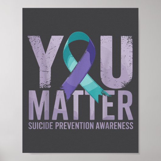 Suicides Prevention Shirts Suicide Awareness  Poster (Voorkant)