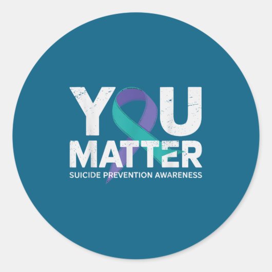 Suicides Prevention Shirts Suicide Awareness Ronde Sticker (Voorkant)