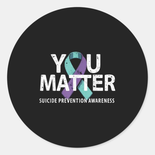 Suicides Prevention Shirts Suicide Awareness  Ronde Sticker (Voorkant)