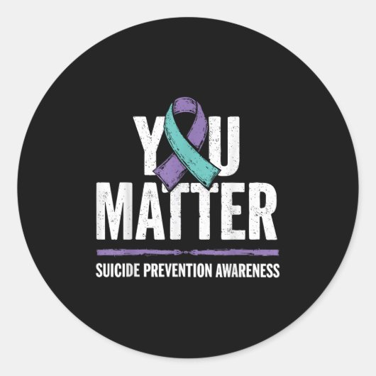 Suicides Prevention Shirts Suicide Awareness  Ronde Sticker (Voorkant)