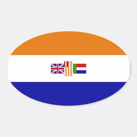 Suid-Afrika Ovale Sticker (Voorkant)