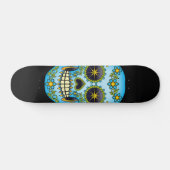 Suiker Blauwe Floral Skateboard (Horizontaal)