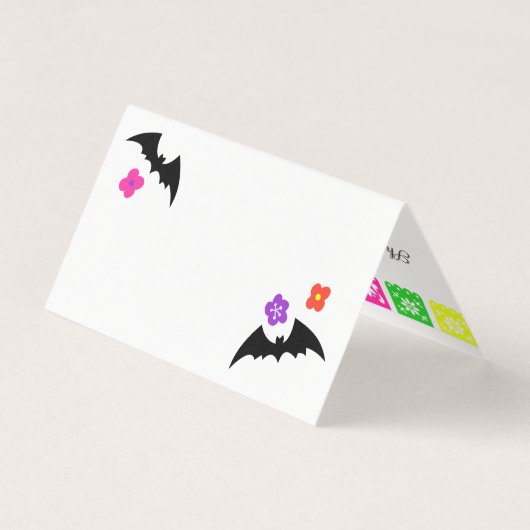 Suiker Calavera Papel Picado Hartelijk dank Kaart (Achterkant)