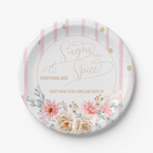 Suiker en kruiden & alles is leuk Baby shower Papieren Bordje
