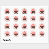 Suiker En Kruiden Bevroren Cupcake Ronde Sticker (Vel)